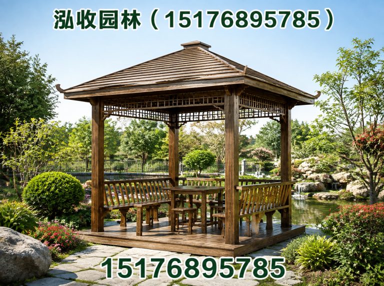 济南防腐木凉亭展示图